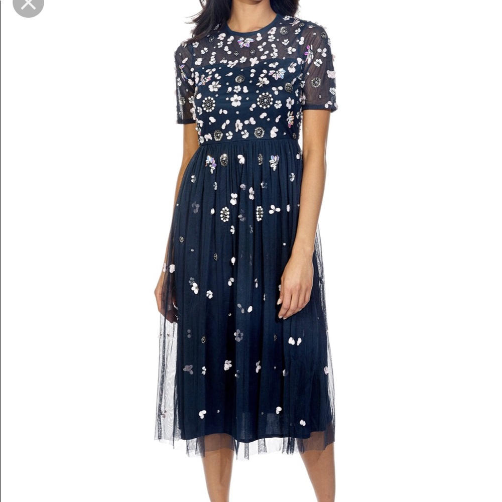 Navy midi Nordstrom dress